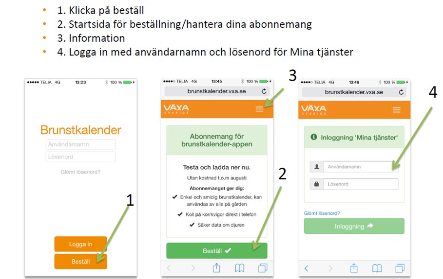 ANVÄNDARMANUAL BRUNSTKALENDERN 2015-04-20 2 (12) 1 Bakgrund Detta dokument är användarmanualen för appen Brunstkalendern från Växa Sverige.