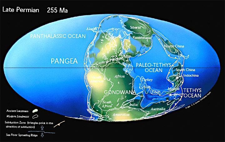 Skandinavien Karta från project PALEOMAP : http://www.scotese.com/.