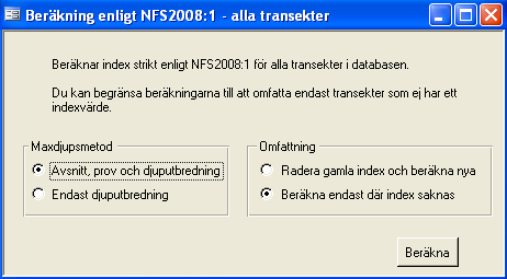 beräknas som medel av dessa klassningar. Olika arter är utvalda för olika typområden. För närmare beskrivning se föreskriften sidan 80 och framåt.