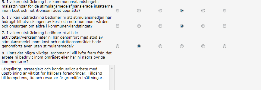 3. Uppskattar ni att framgångsrika aktiviteter/verksamheter som har bedrivits med stöd av stimulansmedel inom kost och nutritionsområdet kommer leva vidare när stimulansmedlen har upphört?