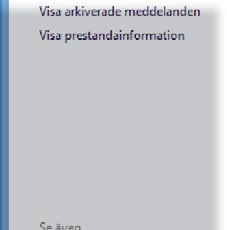 Meddelandena som visas i Åtgärdscenter har olika färger beroende på hur viktiga de är.