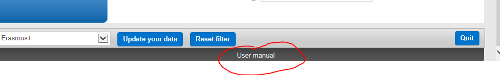 Du kan alltid under registreringes gång klicka på User manual längst