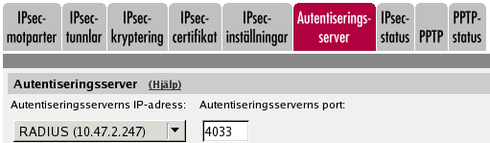 normalt betyder att det måste vara en IP-adress på det lokala nätverket (kontorsnätet).