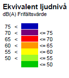 Vid övriga fasader mot sydost beräknas dygnsekvivalenta nivåer på <50-55 db(a) Maximal ljudnivå på fasad mot sydost: Kommentar: På gavelfasaden närmast Mjölkuddsvägen beräknas maximala nivåer mellan