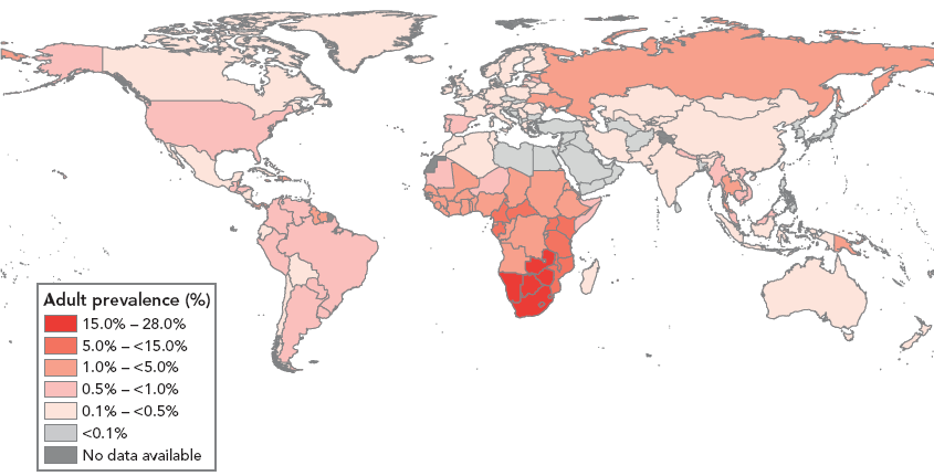 Den globala hivepidemin 33 miljoner