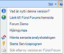 Vid behov skickar Fürst ut informationsmeddelanden. Meddelandet syns överst i bilden. [Dubbelklicka] på meddelandet för att ta bort det.