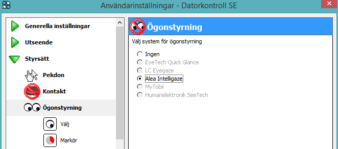 Ögonstyrning tillsammans med The Grid 2 Ögonstyrning används alltmer av personer med mycket begränsad eller otillförlitlig rörlighet. Både för kommunikation och som styrsätt till dator.