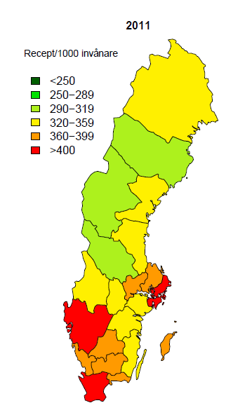 Totala antibiotikaförbrukningen (J01 exkl.