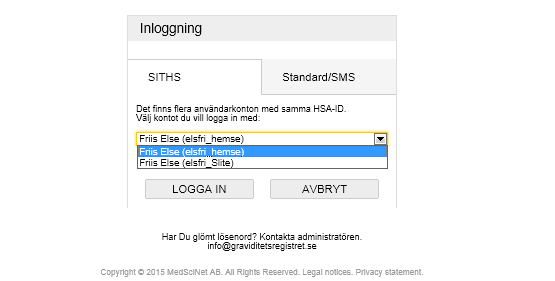 Sid 3(6) Vid inloggning.