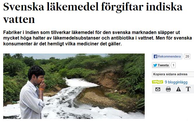 LÄKEMEDEL OCH MILJÖ Landstinget organiserar de flesta förskrivarna av humanläkemedel och har därmed ett särskilt stort ansvar att försöka påverka inom läkemedelsområdet.