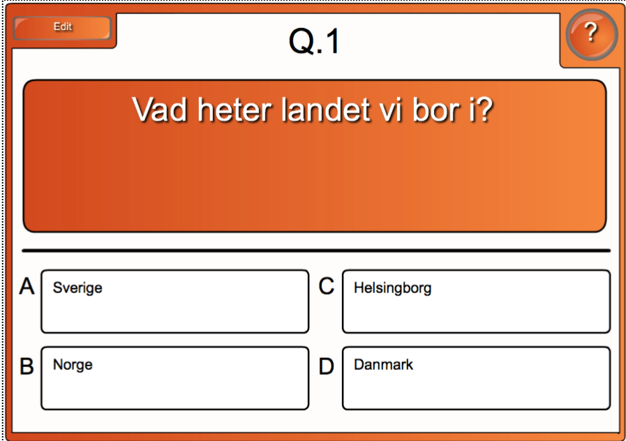Frågesport - galleriet - Lesson activity toolkit - multiple choice Här kan man göra en enkel frågesport med de antal frågor som du vill ha.