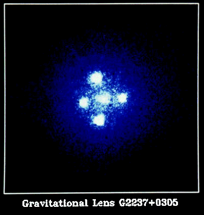 6.7 Gravitationslinser Gravitationen kröker rymden ljuset böjs gravitationslins: Gravitationslinser kan förstora och förvränga bilden av t.ex. galaxer som finns bakom linsen (t.ex. en galaxhop) Då ljuset böjs vid mindre kroppar, t.