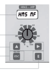 9. GRUNDLÄGGANDE INSTÄLLNINGAR Display Ratt för inställning av slaglängd Bläddra och öka inmatat värde Sätter på och stänger av pumpen, avbryter setup (utan att spara) Aktiverar / avslutar setup