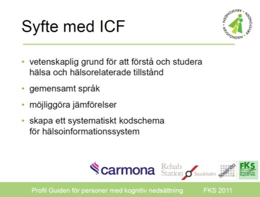 ICF Susanne Barkvik från FKS berättar om det pågående projektet, med medel från Allmäna arvsfonden som pågår inom Föreningen för kognitivt stöd.