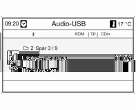 Infotainmentsystem 149 CD 400 Under locket i mittkonsolen finns ett USB-uttag för anslutning av externa ljudkällor. Observera! Anslutningen måste alltid vara ren och torr. Observera! Sätt inte in i en USB-enhet som är längre än 70 mm.