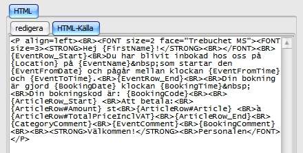 Html-källan för ovanstående mall ser ut som nedan.