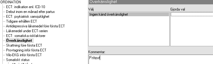 ECT: somatiska riskfaktorer Beskrivning av patient som är aktuell för ECT, som har ett somatiskt tillstånd och där finns en ökad risk för komplikationer i samband med ECT.