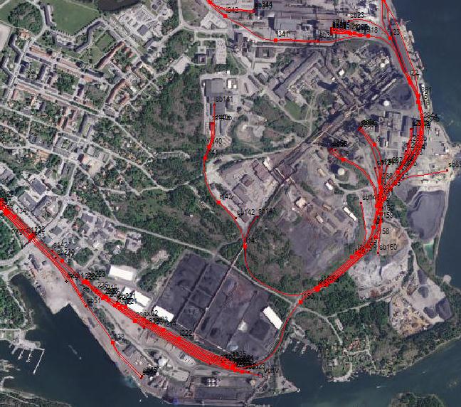 Schematiska data har kommit från 11 stycken infrastrukturförvaltare som sedan har koordinatsatts.