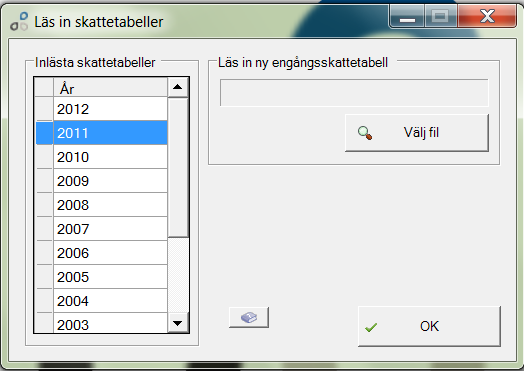 Importera skatter och almanacka DETTA MÅSTE GÖRAS INNAN DU BYTER ÅR Gå in under Arkiv Importera till lönemodulen Importera