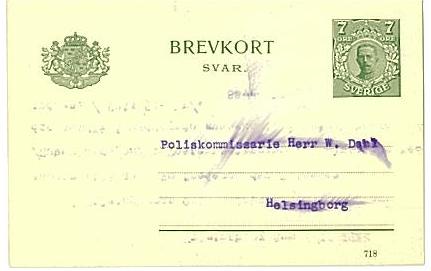 Brevkort och Vykort När det blev möjligt att skicka brevkort (brefkort) i Sverige den 1 januari 1872 var portot det samma som för ett vanligt brev 12 öre, detta porto gällde även till Danmark och