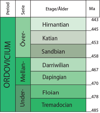 sänkningar (t.ex. Häggström & Schmitz 2007; Calner et al. 2013). För att ytterligare få en klar bild över lagerföljden och stratigrafin i borrkärnan föreslås en rad åtgärder.