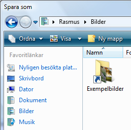 Längst ner i webbläsarfönstret visas Meddelandefältet. Där kan du välja att Öppna eller Spara. Spara innebär att filen flyttas från e-postbrevet till en plats i din dator som heter Hämtade filer.