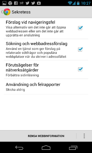 säkrare mobiltelefon 34 Välj