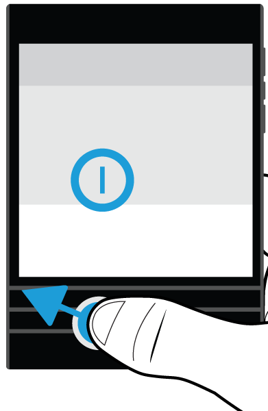 Inställningar tangentbordet-skärmen. Med fingrarna kan du även bläddra uppåt och nedåt i listor (t.ex. BlackBerry Hub-meddelanden) eller bläddra i ett dokument.