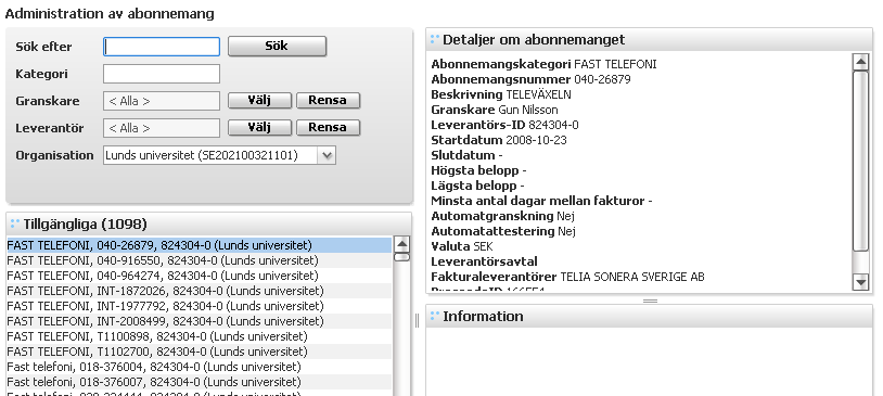 Lathund Lokaladministratör (senast uppdaterad 2009-03-14) 1.5 Delegeringar Här kan du se alla aktiva delegeringar, men inte ändra något. Det går att visa delegeringarna i Excel. 1.6 Abonnemang Här kan du se alla abonnemang, men inte ändra något.