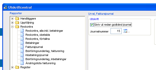 Möjlighet att inte visa Efterarbete, fakturering För de som inte vill visa dialogen Efterarbete, fakturering finns nu möjlighet att välja bort denna funktion.
