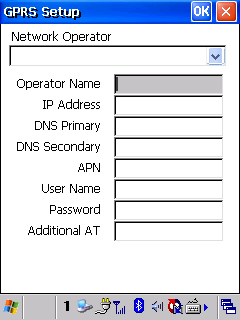 Manuell inställning av GPRS-uppkopplingen Om den automatiska återställningen av GPRS inte fungerar av någon anledning går det att utföra samma inställningar manuellt.