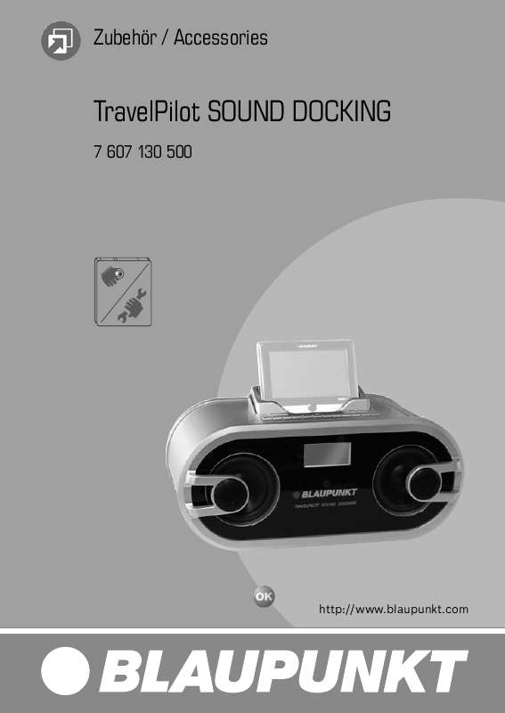 Detaljerade användarinstruktioner finns i bruksanvisningen Instruktionsbok BLAUPUNKT SOUND DOCKING Manual BLAUPUNKT SOUND DOCKING Bruksanvisning