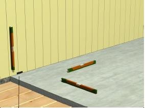 Manual E-LINE - Montering 1. 2. Start Undre spårprofil Skruv med 4,2x38m gummität m ning Borr 4,2x38m 4,5mm m Droppkanten monteras 12 mm utanför stommen Cellgummiplatta OBS!