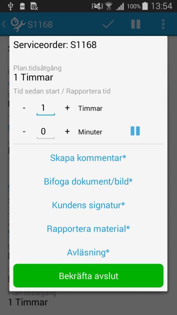 Rapporteringen kan teknikern sedan verkställa mot MONITOR så fort mobilen är online igen. * MONITOR Mobile är en tilläggsfunktion som går att köpa separat.