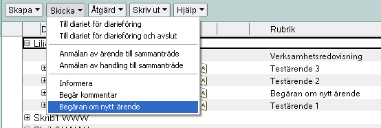 1. Ett ärende aktualiseras Du kan påbörja ett ärende på två sätt.