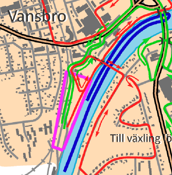 Maxtid på hela simningen är 1 h och 15 minuter. Når du inte fram till vändpunkten före 40 minuter tas du av banan.