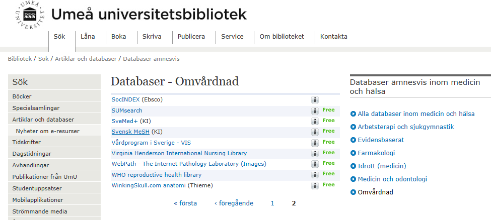 Börja med Svensk MeSH 1.