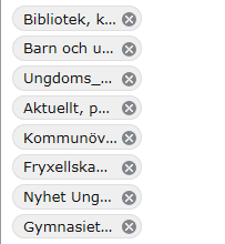 Skriva nyheter på sunne.se, CMS 7.5 Sidan 4 av 6 Du kan välja flera alternativ på varje lista, men du kan inte välja alternativ från olika listor 5.