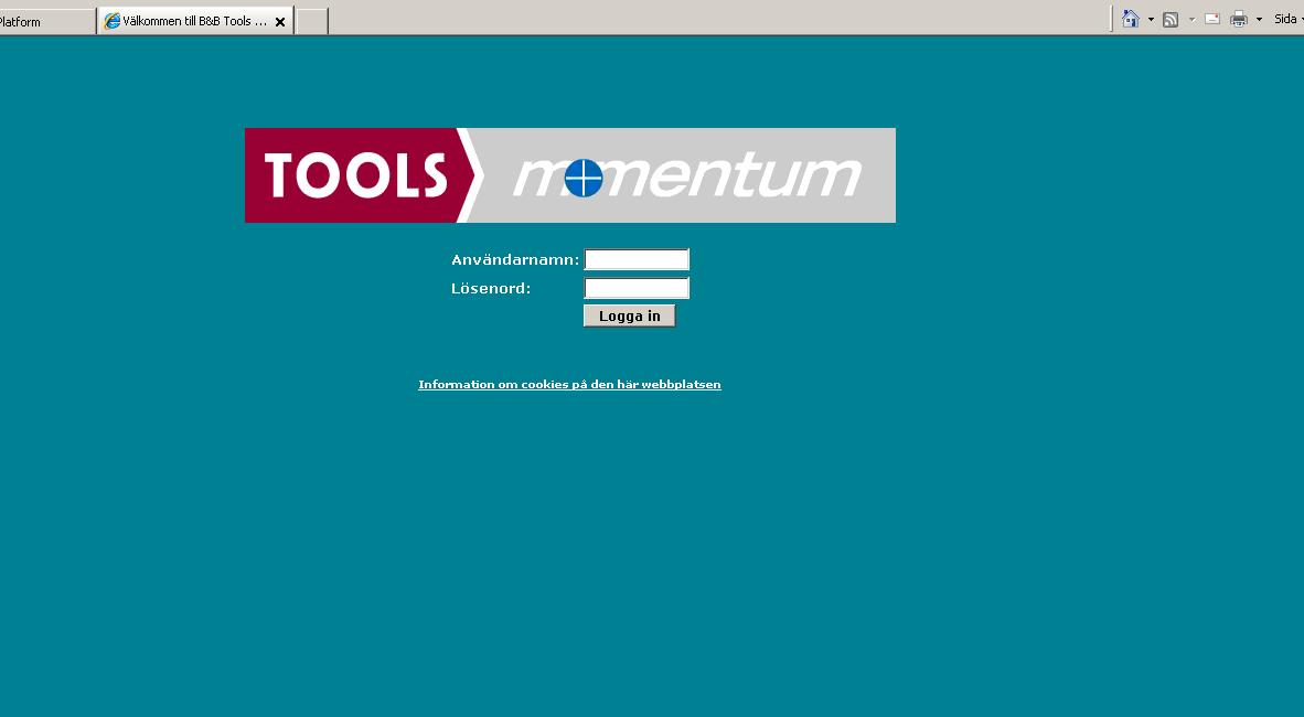 Inloggning Adressen till Momentum Online är http://access.toolsmomentum.com och den tar dig till påloggningen av hemsidan.