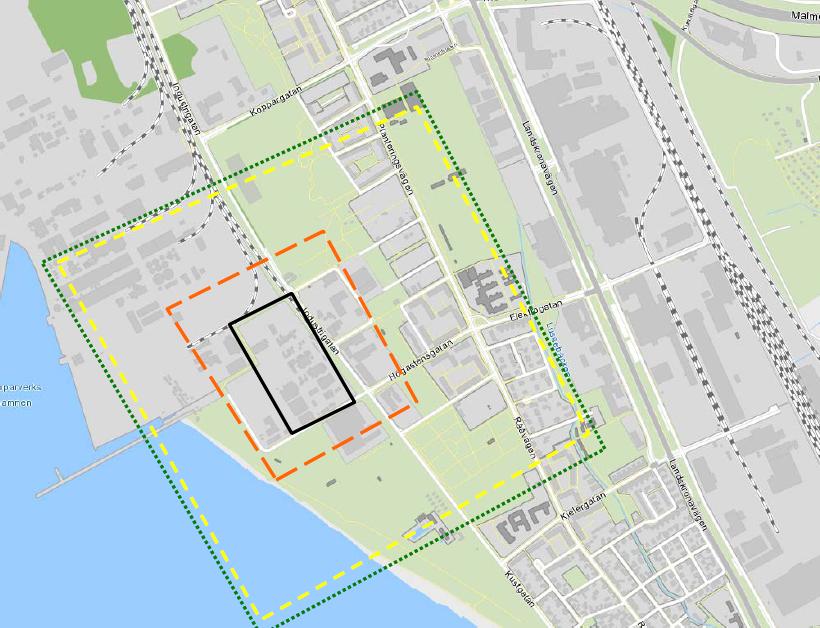 Bedömning av verksamheters omgivningspåverkan Översiktlig riskbedömning Uppmärksamhetsavstånd (Tyréns 2010) Tyréns 2010