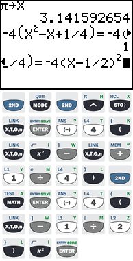 5. Skriv i faktorform: f( t) 4t 4t 1 Genom att göra en graf och se var den skär x- axeln kan man ju se nollställen till funktionen y1( x) 4x 4x 1.