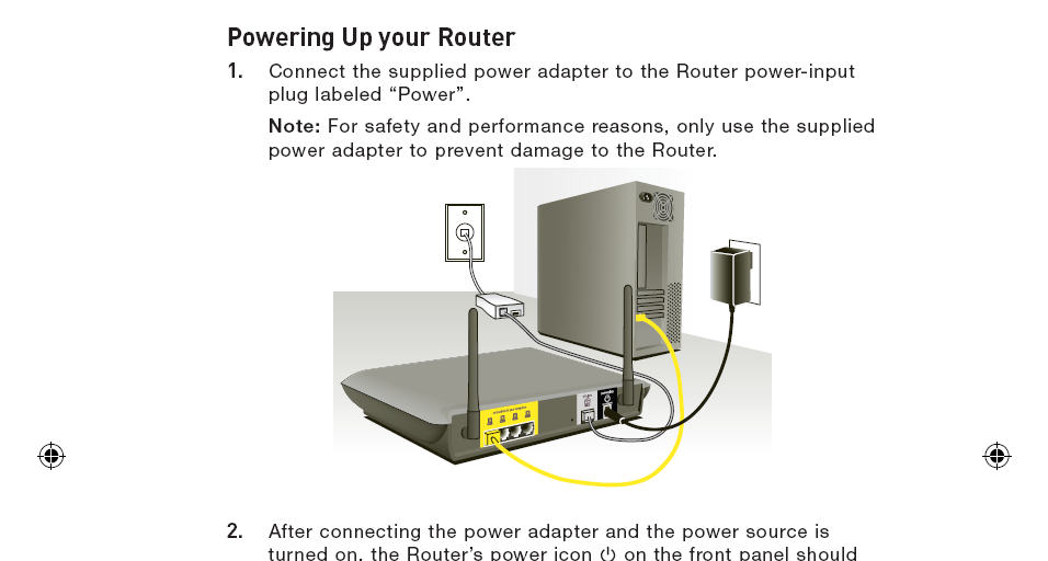 Anslutning mellan datorn, Routern och Modemet DSL-port Används