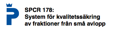 Certifiering SPCR 178 Fosfofiltermaterial godkänt för jordbruk Hämtningsställe och mängd