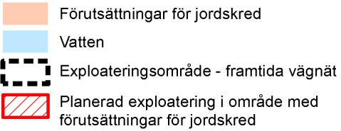 Jim Hedfors, 2015-05-15 Tabell 3. Exempel på Förutsättningar för jordskred i kombination med andra GIS-underlag ( Lantmäteriet, 2015).