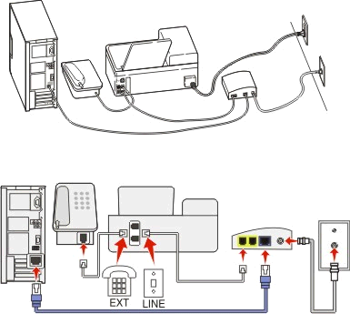 Faxa 76 Tips för den här lösningen: Säkerställ att telefonporten på VoIP-adaptern är aktiv genom att ansluta en analog telefon till telefonporten och sedan lyssna efter en uppringningston.
