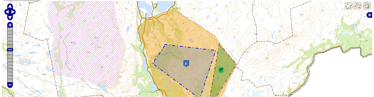 Lägg till/ändra Område och Jaktområde Ändra område och jaktfält Logga in som administratör i NatureIT. Klicka på menyn Administration, Redigera Områden.