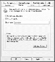 Om du har en skrivarserver med Windows XP väljer du Share this printer (Dela ut den här skrivaren) och skriver sedan in namnet i rutan Share name (Resursnamn).