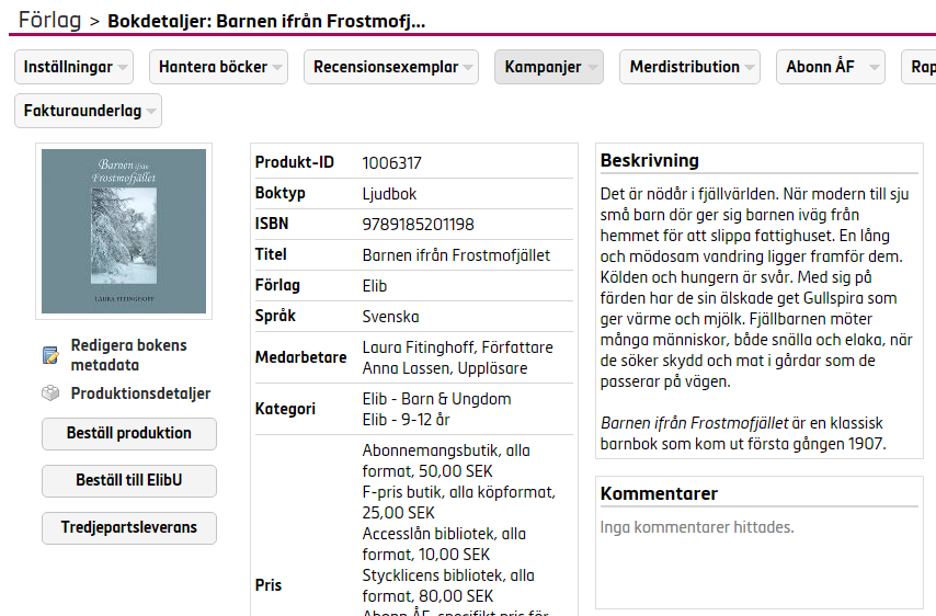 Bokens detaljsida När du har sparat i föregående steg