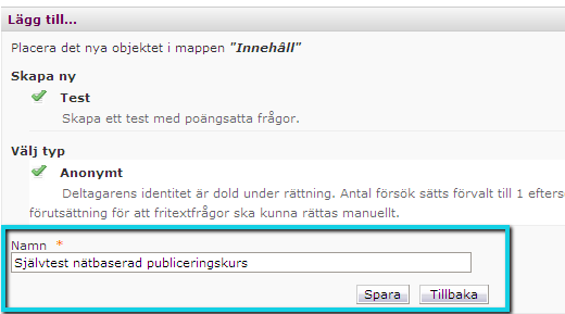 Starta Testverktyget För att skapa ett test startar du testverktyget genom att öppna Produktionsverktyget under Verktygslådan.