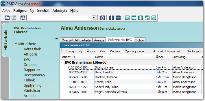 Logga in Logga in med ditt användarnamn och lösenord. Uppgifterna får du av en systemadministratör. Mitt arbete Här kan man presentera information från olika moduler i olika flikar.